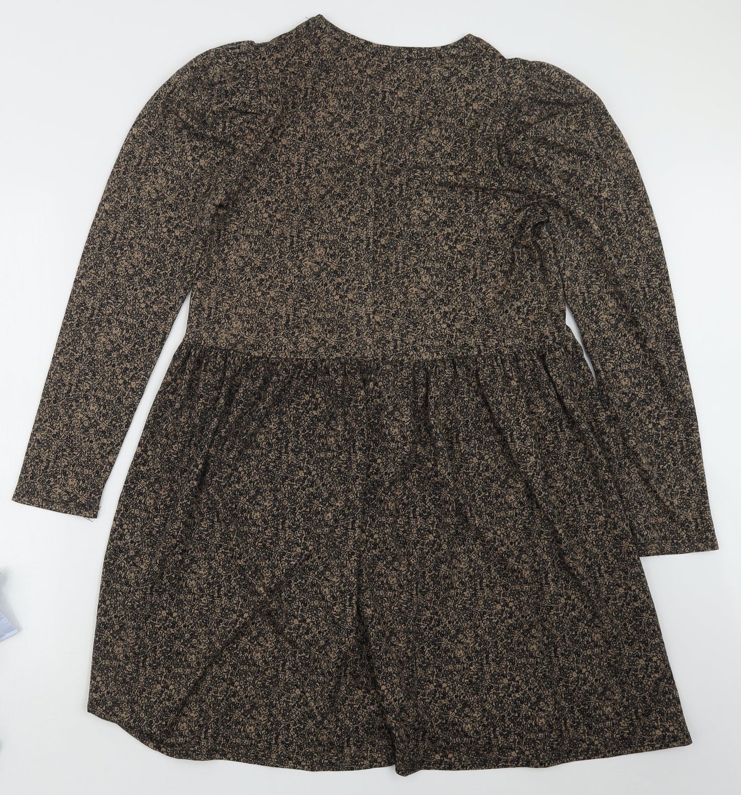 Zara Womens Beige Floral  T-Shirt Dress  Size S