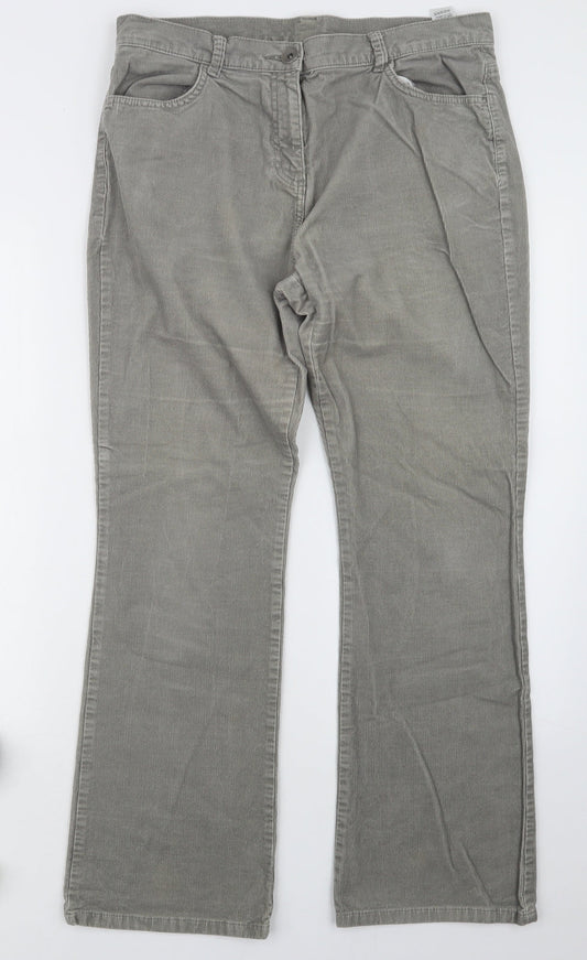 Marks and Spencer Womens Grey   Trousers  Size 14 L28 in