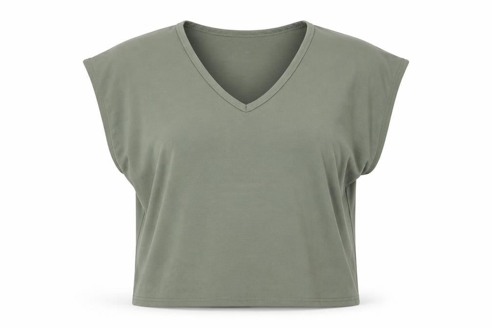 Misspap Womens Green   Basic T-Shirt Size L