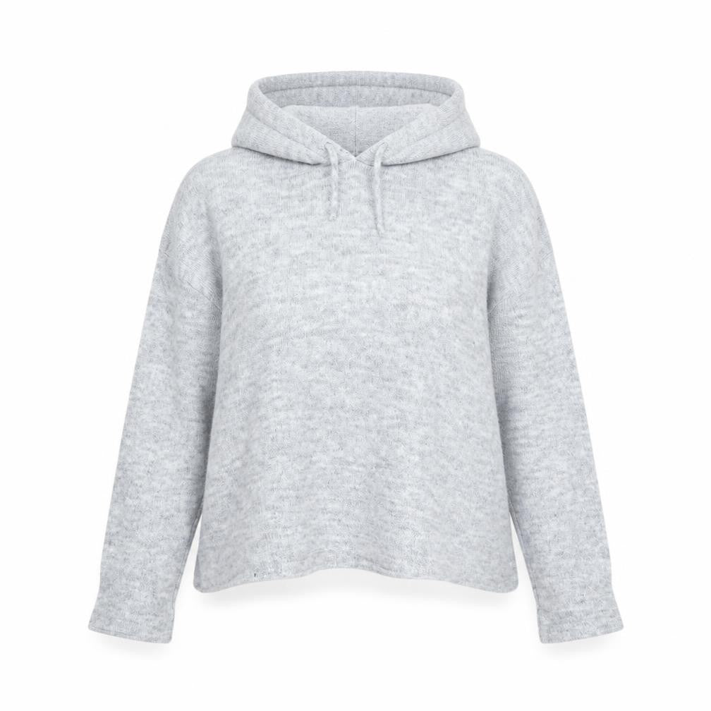 Topshop Womens Grey  Knit Pullover Hoodie Size M