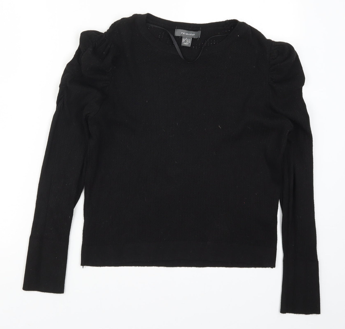 Primark Womens Black  Knit Pullover Jumper Size 14