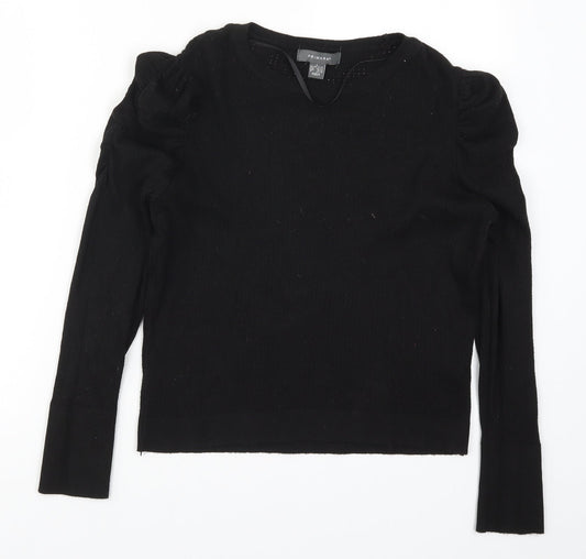 Primark Womens Black  Knit Pullover Jumper Size 14