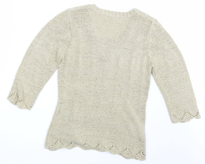 Back view of Papaya women’s beige jumper, size UK 10