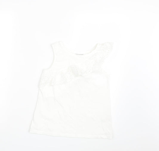 Matalan Girls White   Basic T-Shirt Size 12 Years