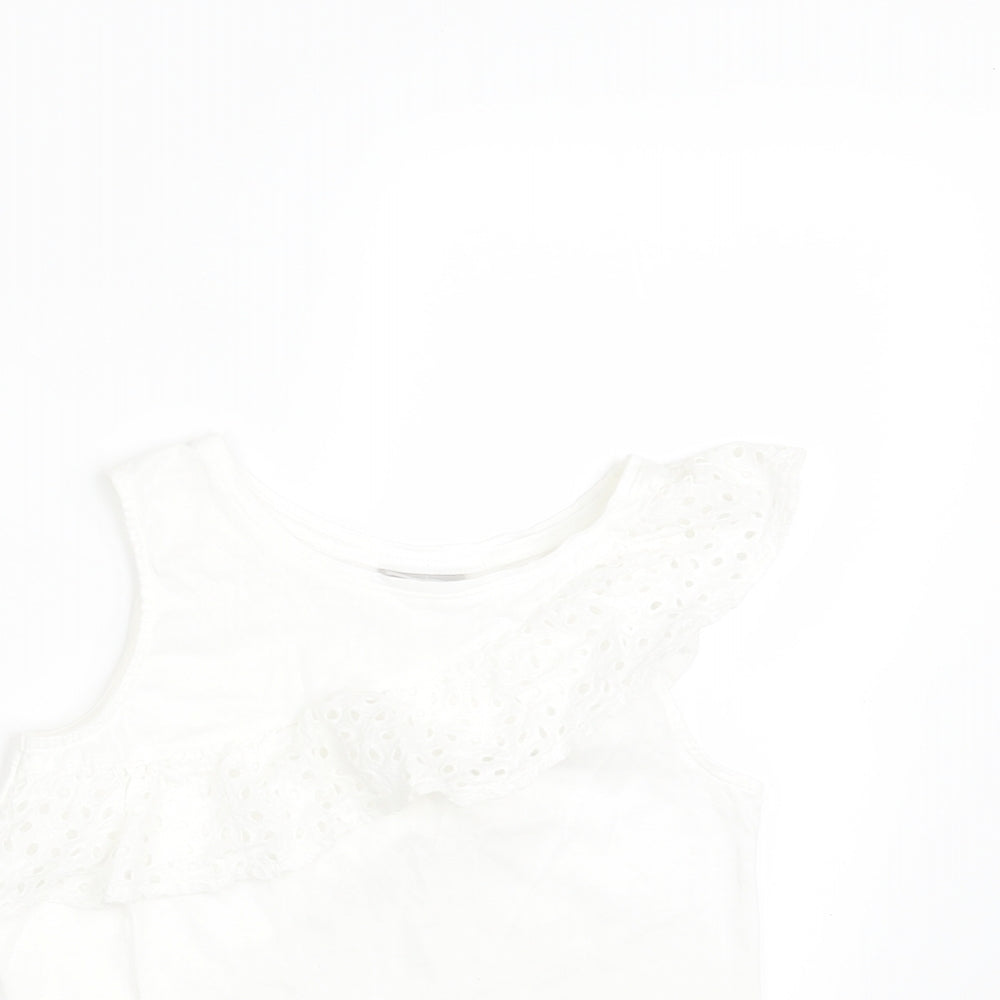 Matalan Girls White   Basic T-Shirt Size 12 Years