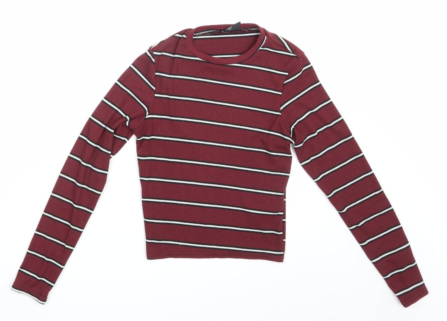 New Look Girls Purple Striped  Pullover Sweatshirt Size 12-13 Years