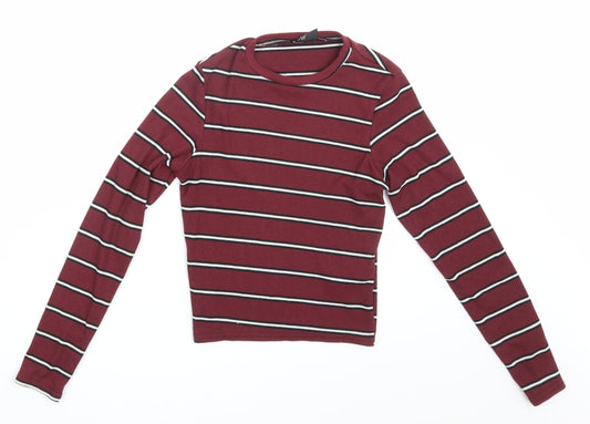 New Look Girls Purple Striped  Pullover Sweatshirt Size 12-13 Years