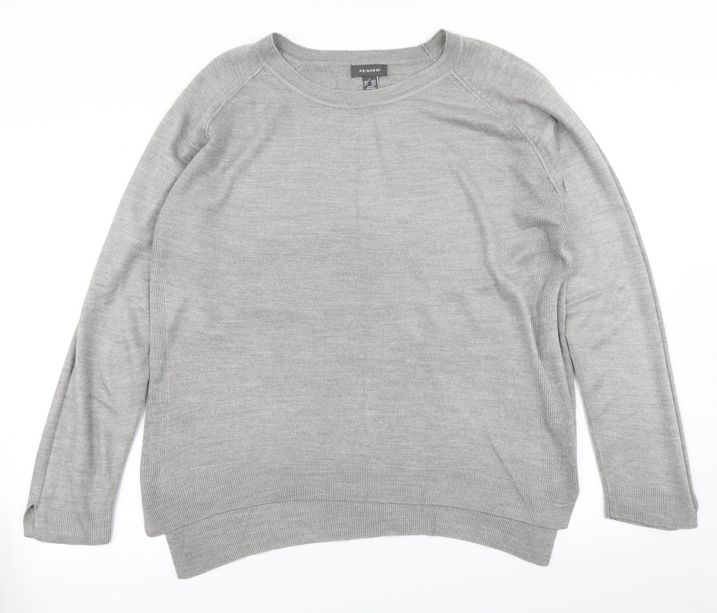 Primark Womens Grey  Knit Pullover Jumper Size L