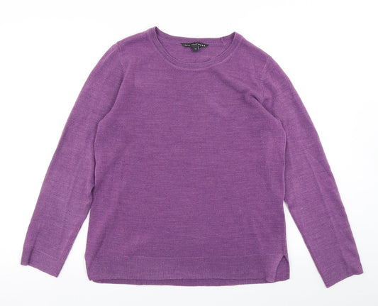 M&Co Womens Purple  Knit Pullover Jumper Size 12
