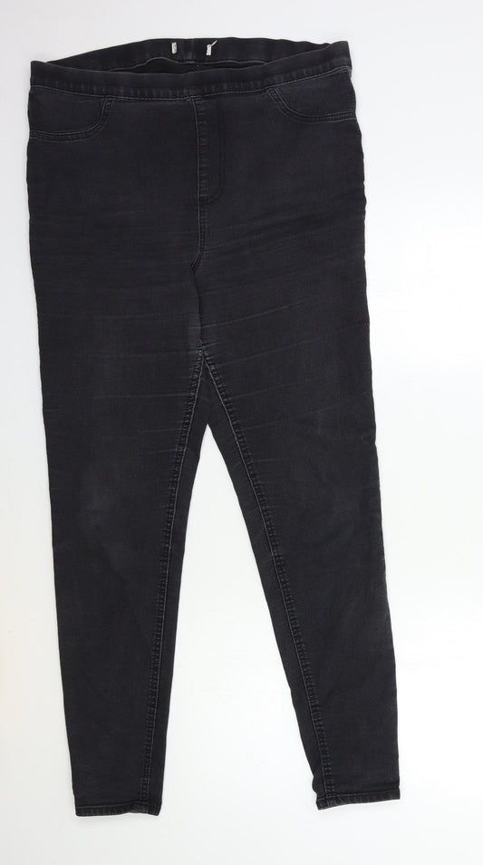 Preworn Womens Black  Denim Jegging Jeans Size 34 in L29 in
