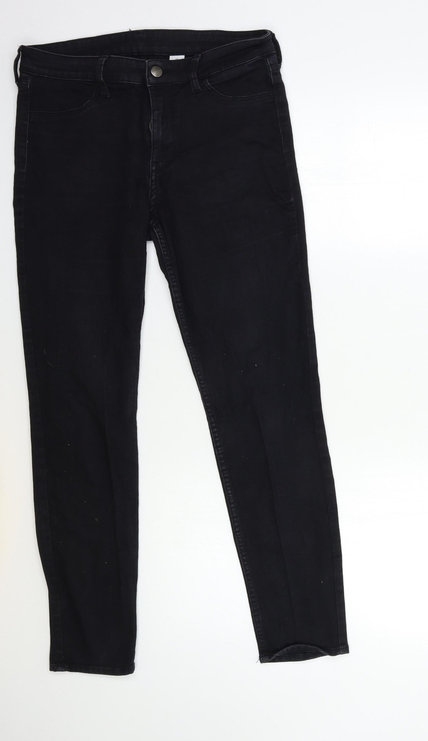 H&M Womens Black  Denim Skinny Jeans Size 29 in L28 in