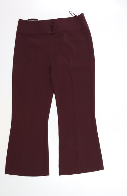 Gharani Strok Womens Red   Trousers  Size 14 L28 in