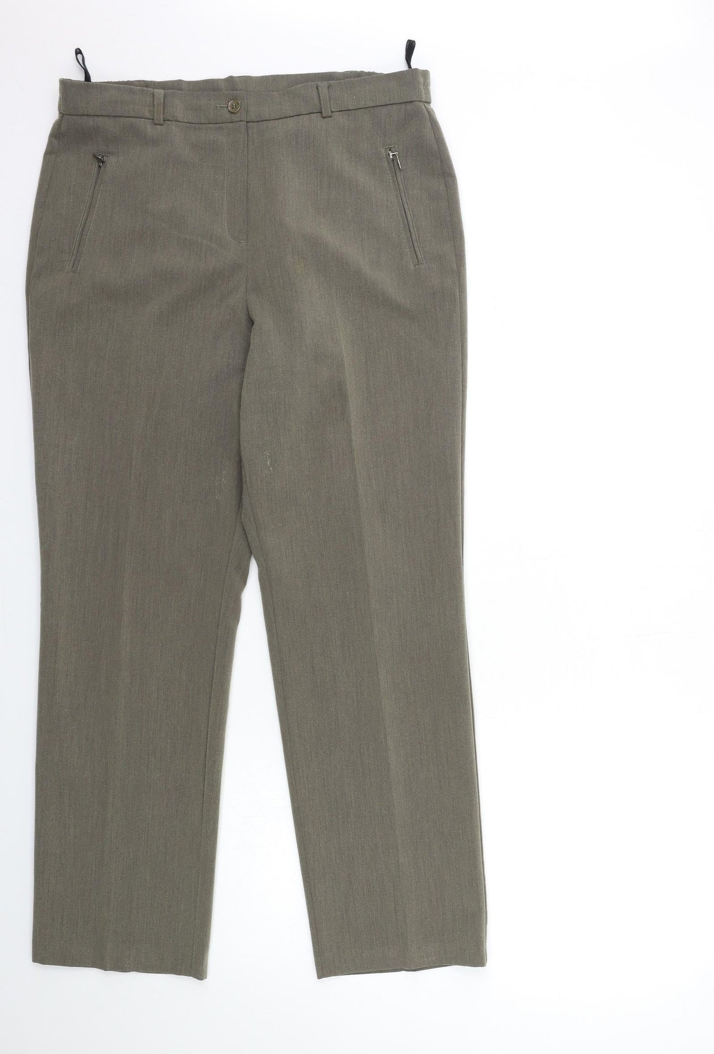 Marks and Spencer Womens Grey   Tapered Jeans Size 14 L29 in
