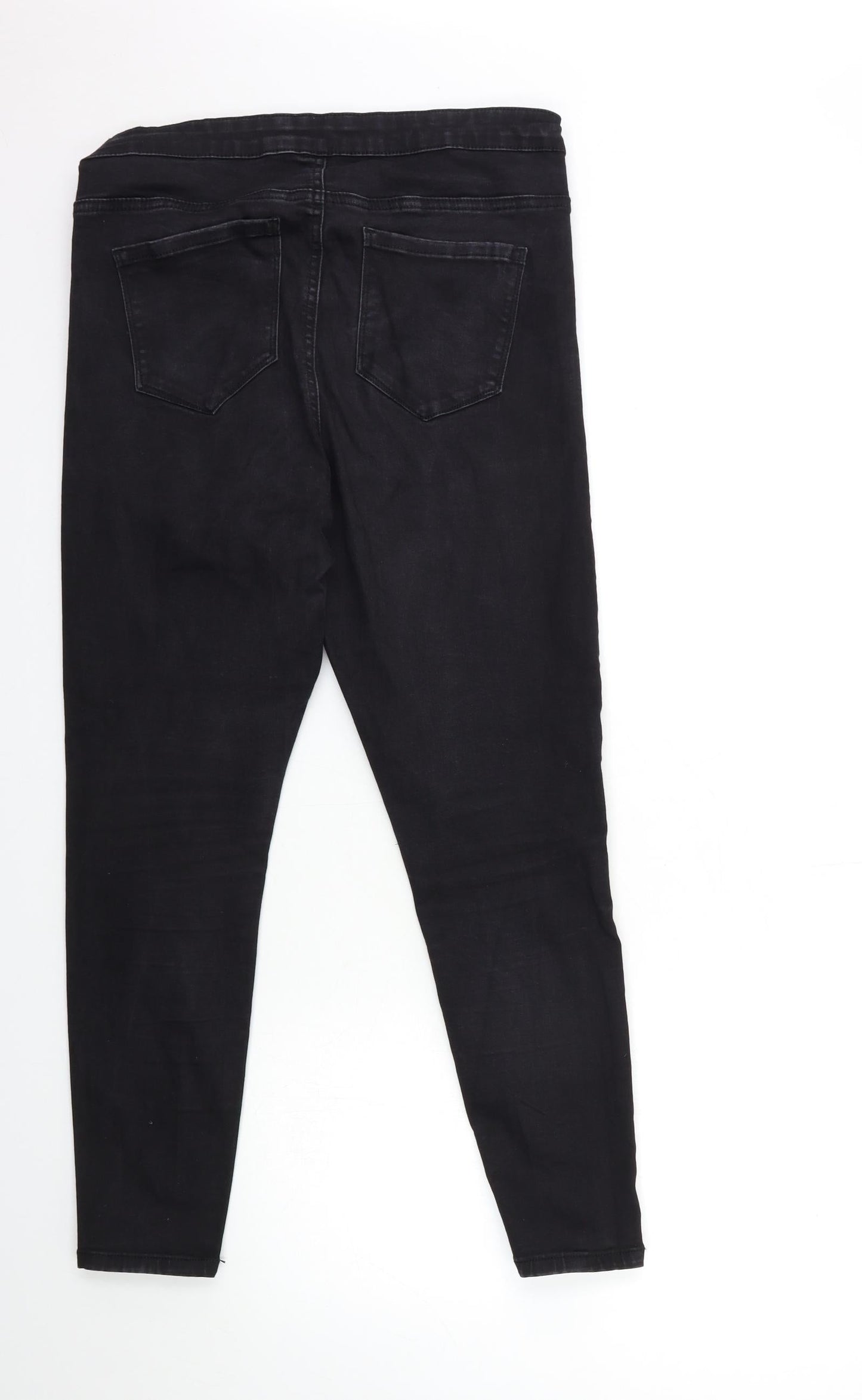Denim & Co. Womens Black  Denim Skinny Jeans Size 14 L26 in