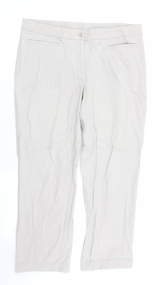 H&M Womens Beige   Trousers  Size 34 in L27 in