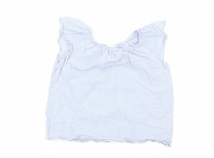 Additional front view of H&M girls’ multicoloured striped basic blouse, size 9, years