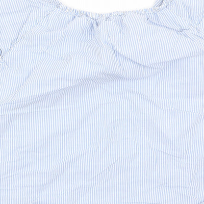 Brand and care label for H&M girls’ multicoloured striped basic blouse, size 9, years