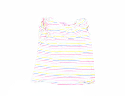 TU Girls Multicoloured Striped  Basic Tank Size 2-3 Years