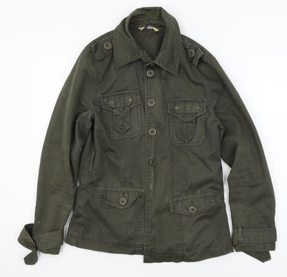 Additional front view of Papaya women’s green jacket, size UK 10
