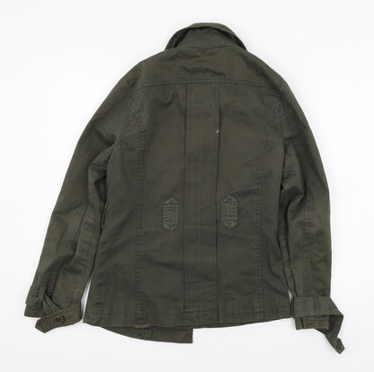 Back view of Papaya women’s green jacket, size UK 10