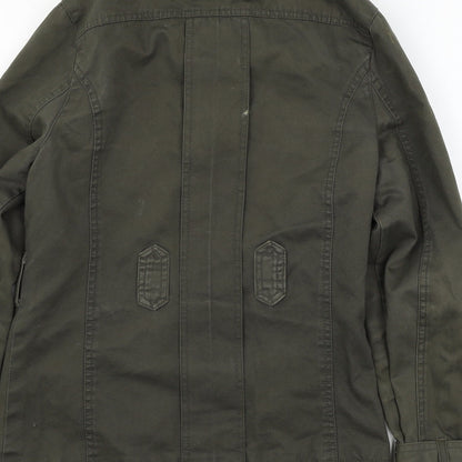 Brand and care label for Papaya women’s green jacket, size UK 10