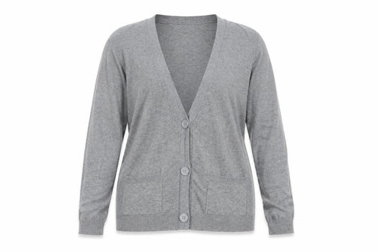 F&F Womens Grey  Knit Cardigan Jumper Size 16