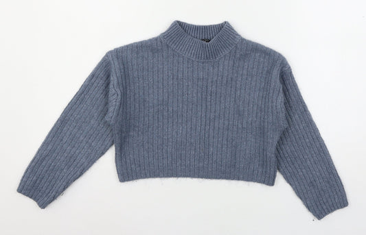 New Look Girls Blue  Knit Pullover Jumper Size 10 Years