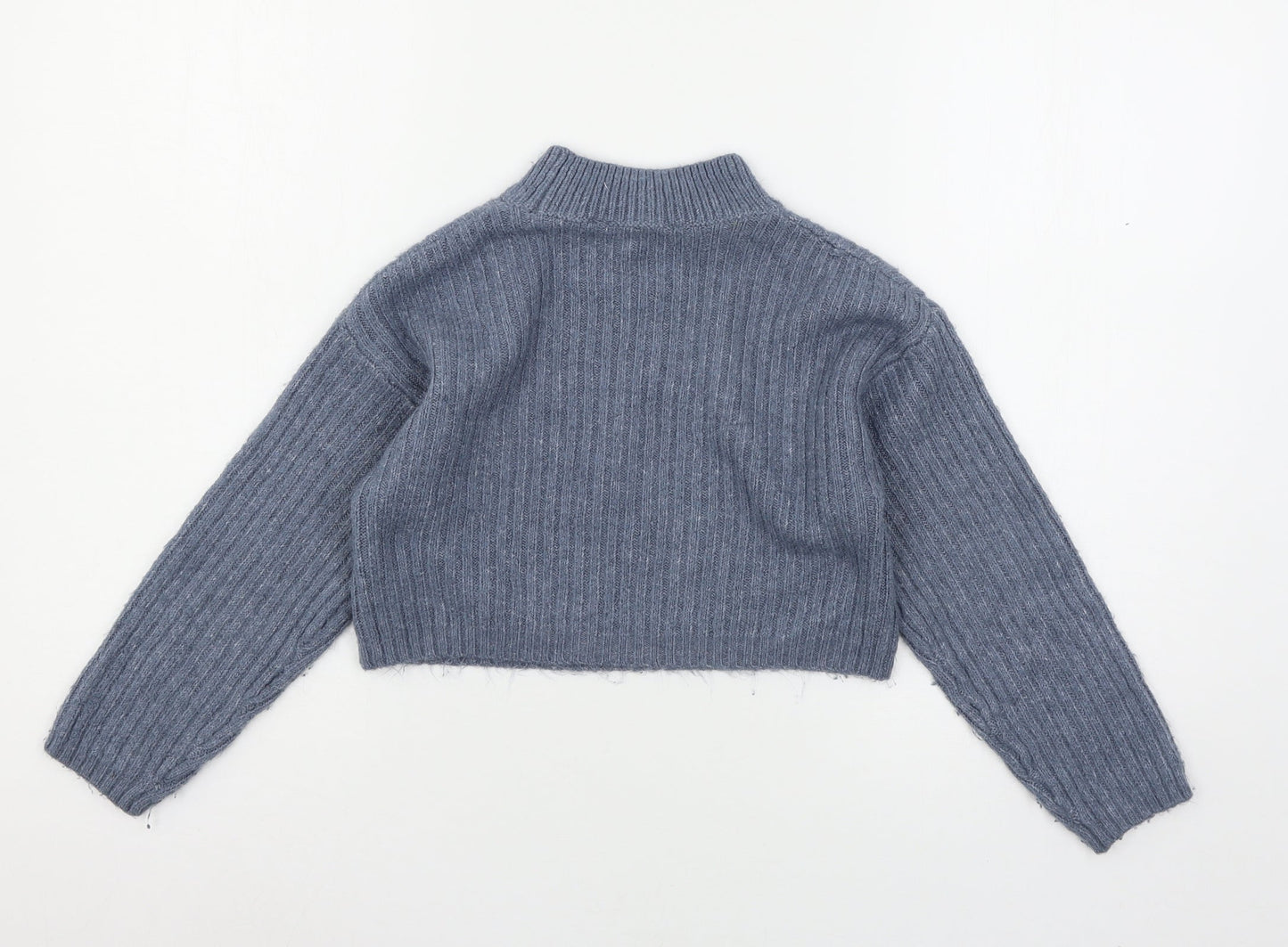 New Look Girls Blue  Knit Pullover Jumper Size 10 Years