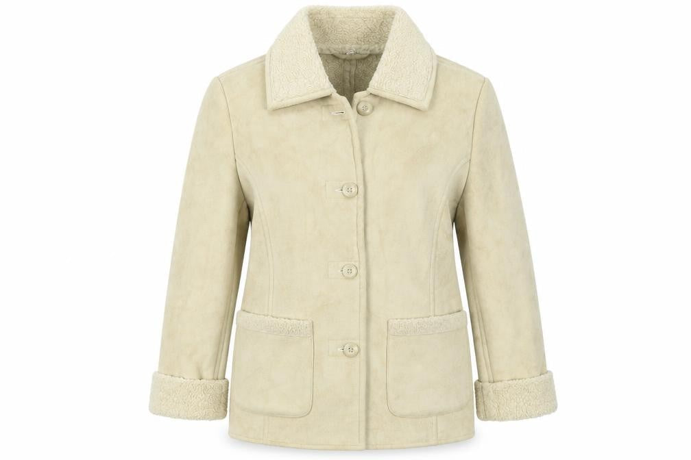 Preworn Womens Beige   Jacket Coat Size 14