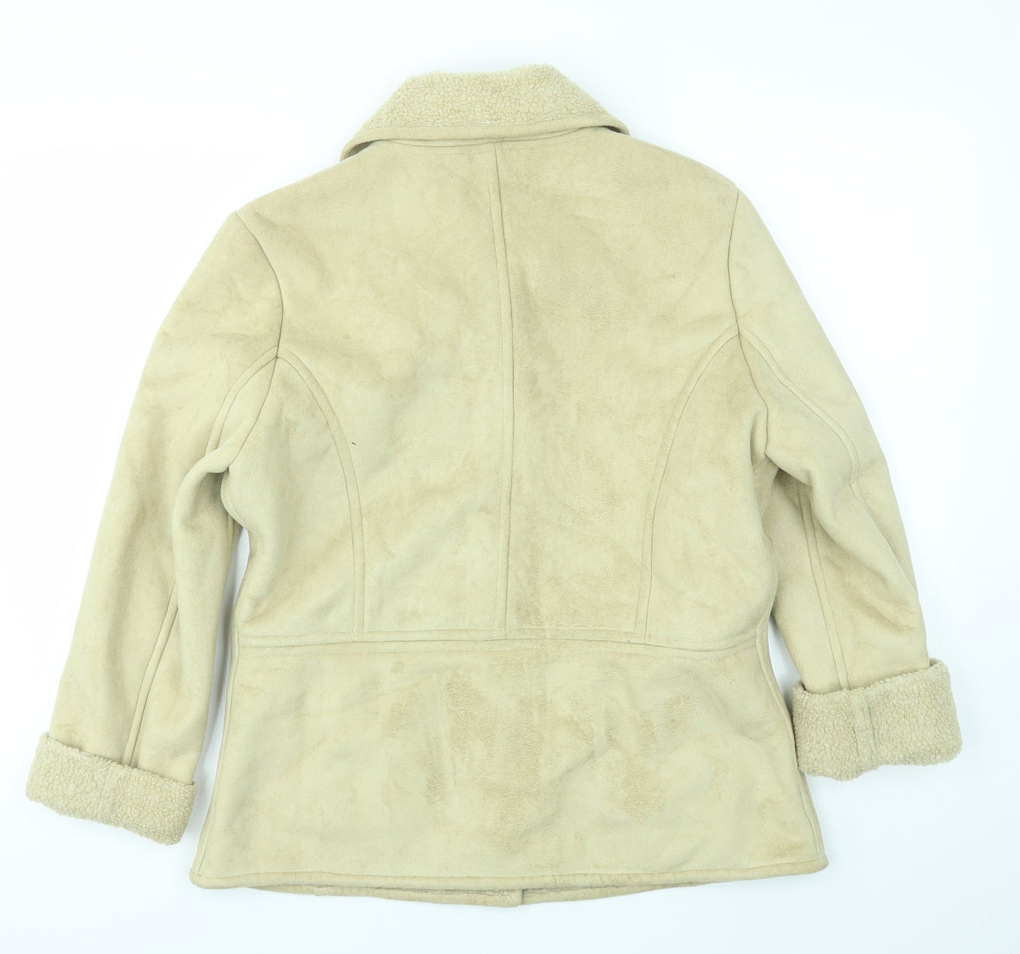 Preworn Womens Beige   Jacket Coat Size 14