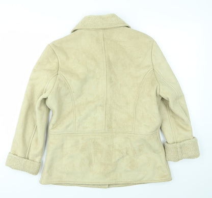 Preworn Womens Beige   Jacket Coat Size 14