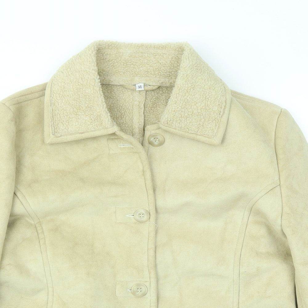 Preworn Womens Beige   Jacket Coat Size 14