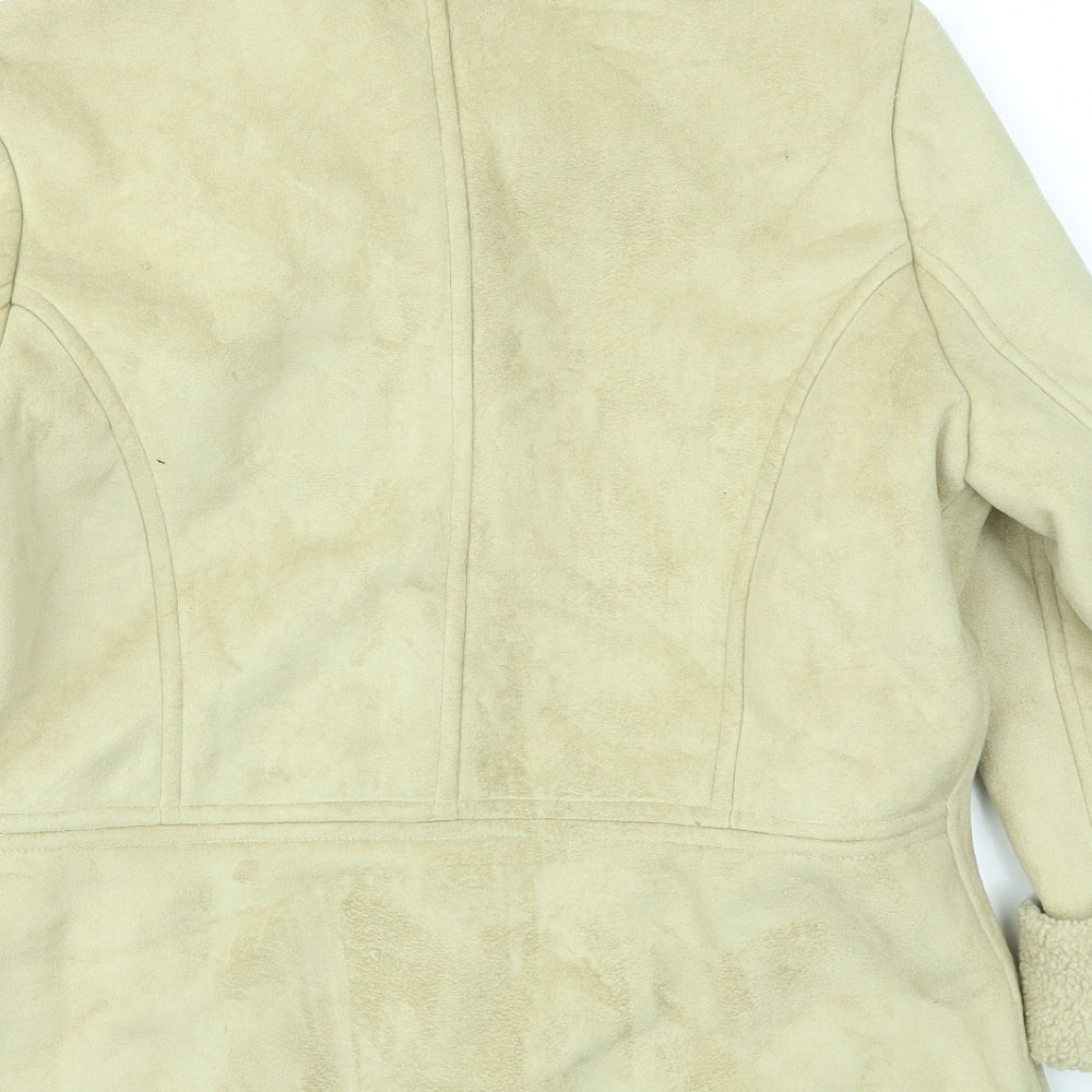 Preworn Womens Beige   Jacket Coat Size 14