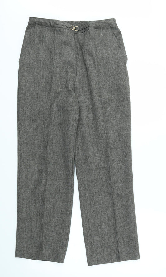 Damart Womens Brown   Trousers  Size 12 L27 in - stretch waistband
