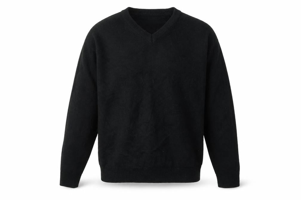 W&B Mens Black   Pullover Sweatshirt Size M