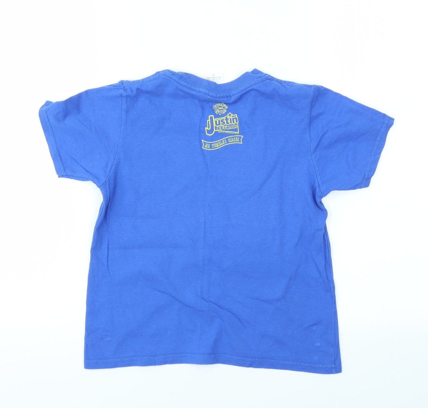 Gildan Boys Blue Geometric  Basic T-Shirt Size S
