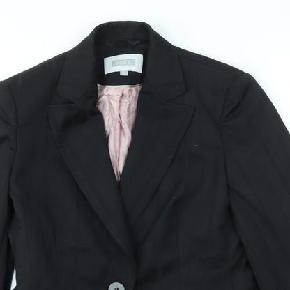 Next Womens Black Striped  Jacket Blazer Size 6