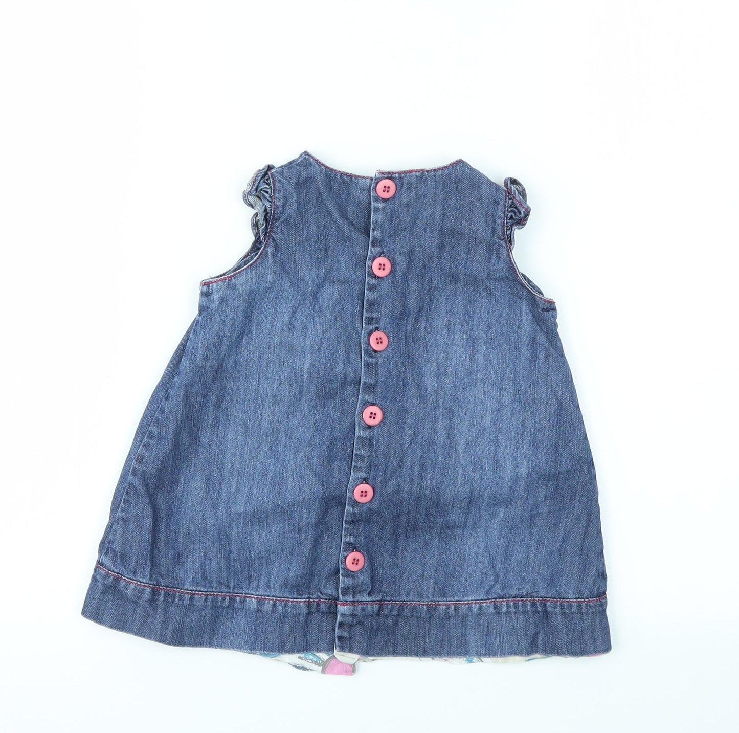 mamas & papas Girls Blue   Fit & Flare  Size 9-12 Months