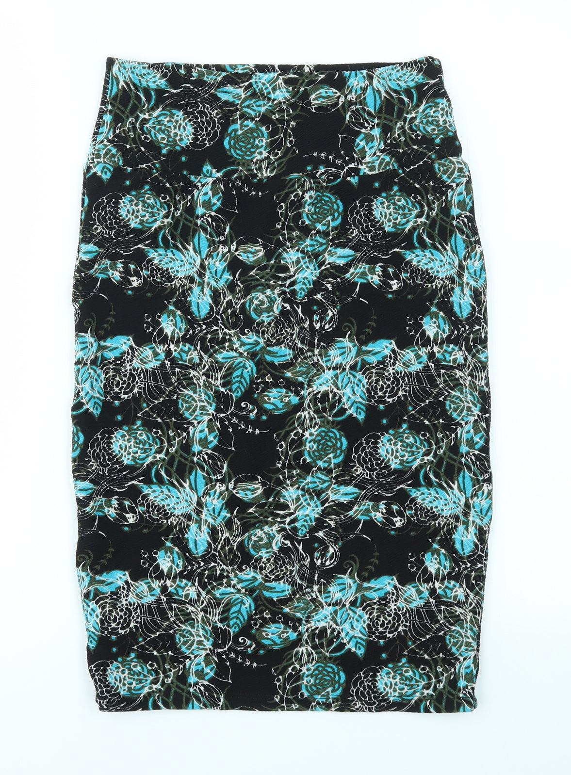 LuLaRoe Womens Multicoloured Floral  A-Line Skirt Size XS  - stretch waistband
