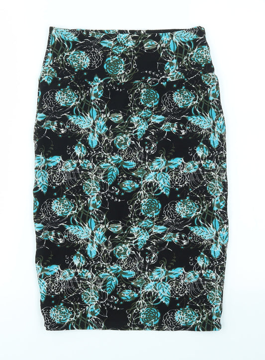 LuLaRoe Womens Multicoloured Floral  A-Line Skirt Size XS  - stretch waistband