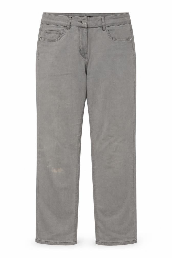 Preworn Womens Grey  Denim Straight Jeans Size 12 L27 in