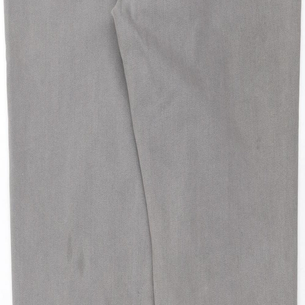 Preworn Womens Grey  Denim Straight Jeans Size 12 L27 in