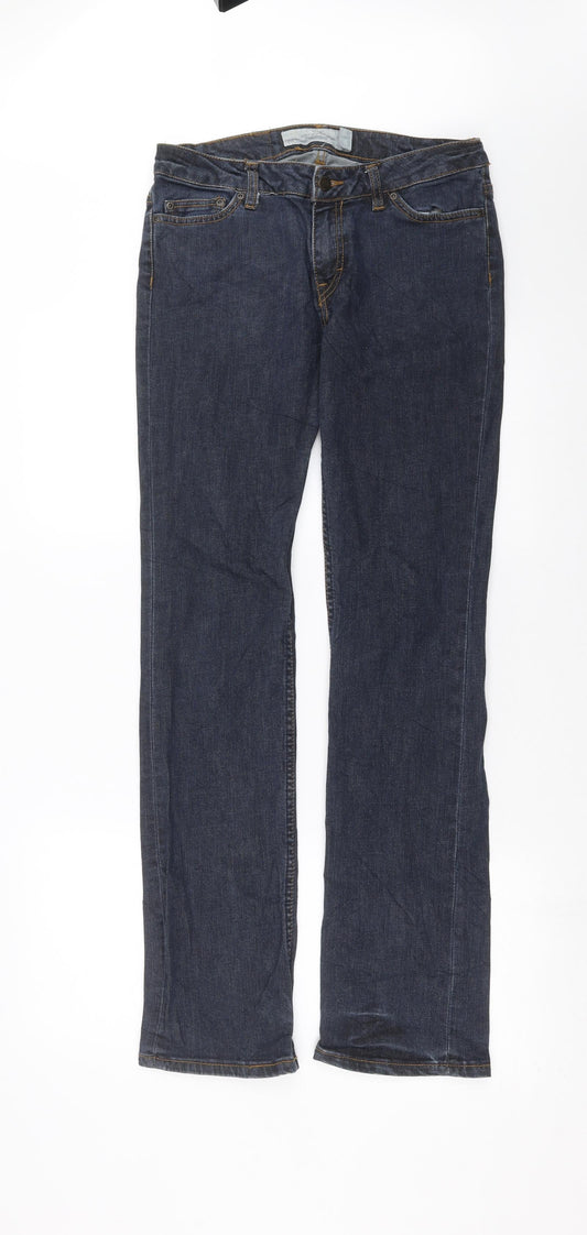 H&M Womens Blue  Denim Straight Jeans Size 29 in L32 in