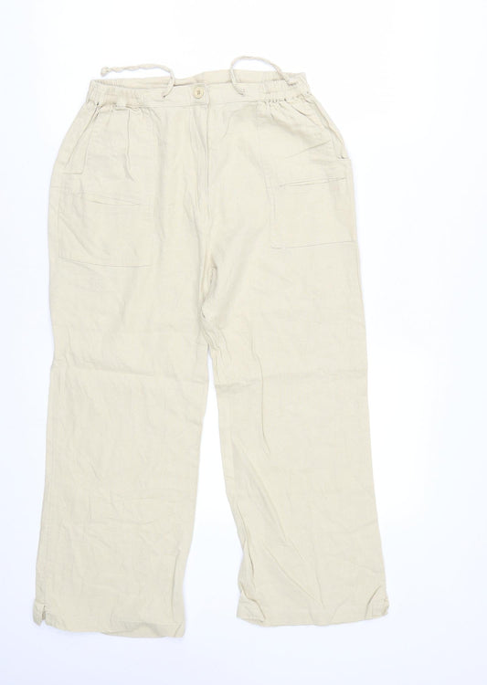 Preworn Womens Beige   Trousers  Size M L22 in