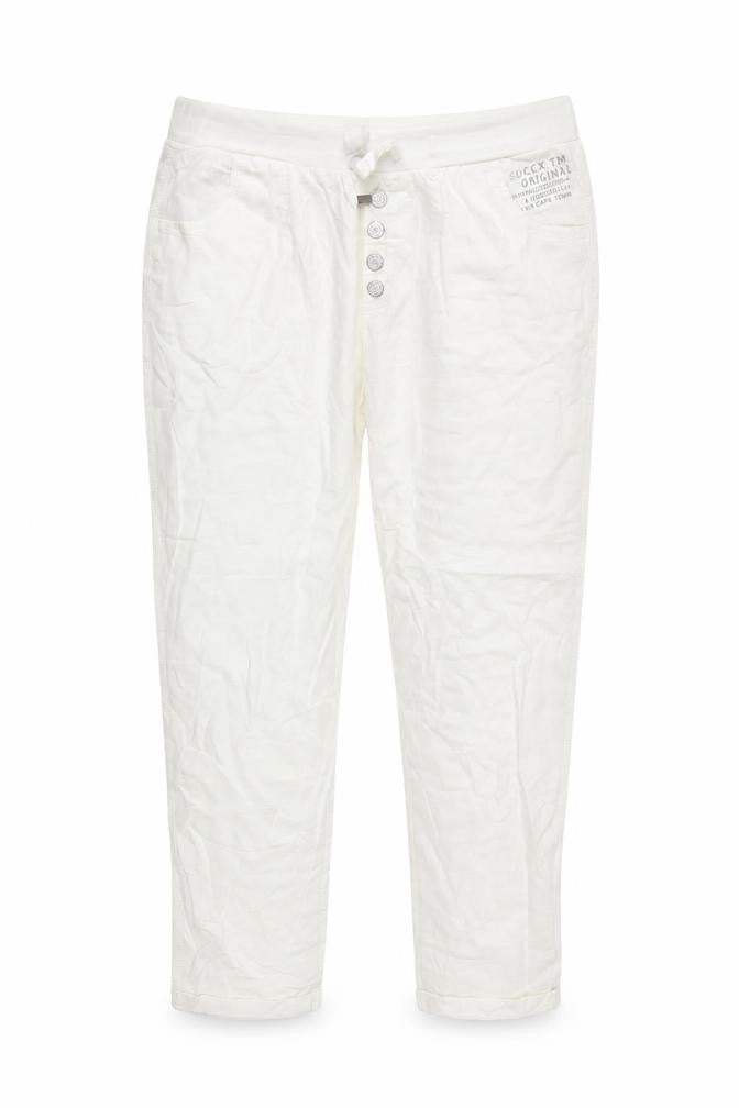 Soccx Womens White   Trousers  Size M L24 in