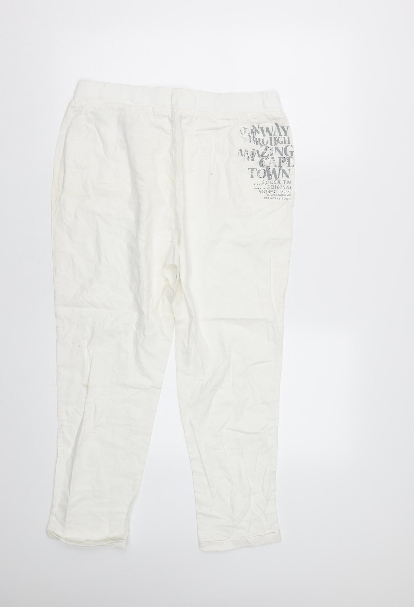 Soccx Womens White   Trousers  Size M L24 in