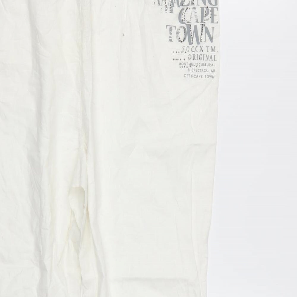 Soccx Womens White   Trousers  Size M L24 in