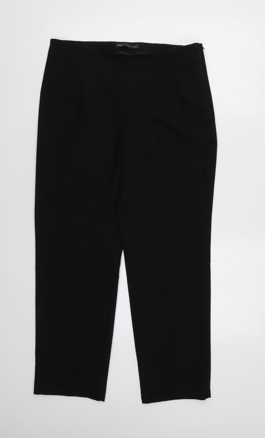 M&S Womens Black   Trousers  Size 12 L37 in