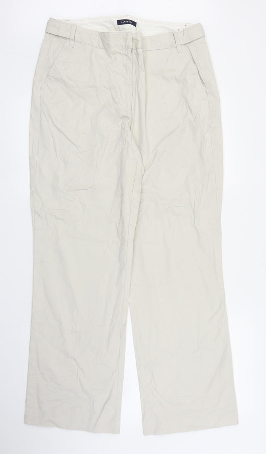 Lands' End Womens Beige   Carpenter Trousers Size 12 L28 in