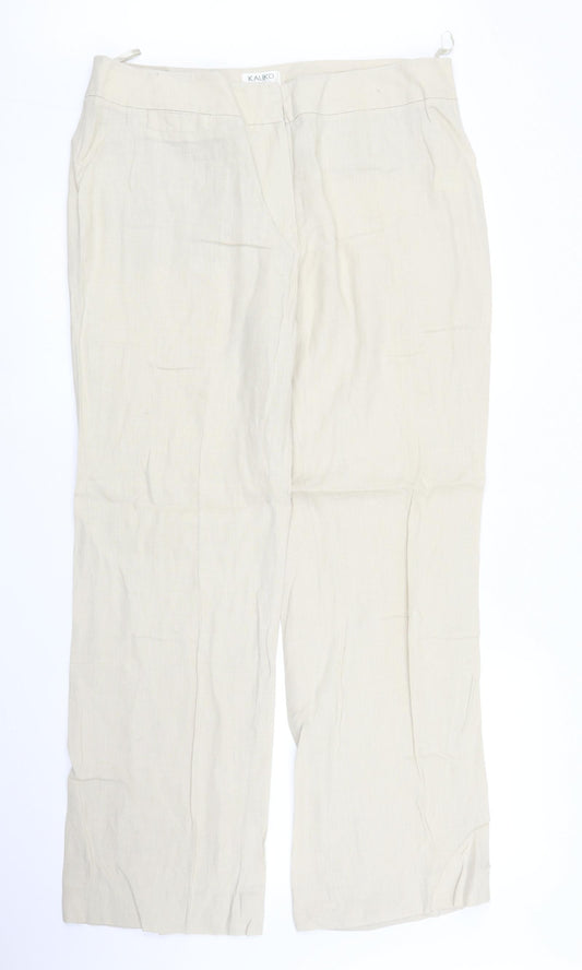 Kaliko Womens Beige   Trousers  Size 16 L31 in